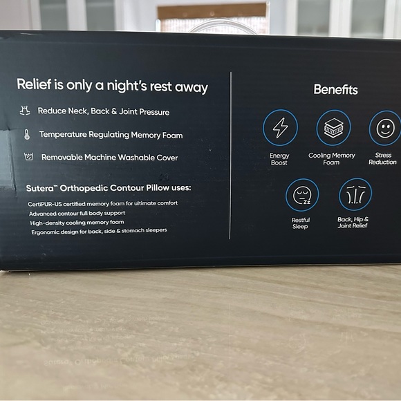 New in Box Sutera Dream Deep orthopedic contoured pillow - Picture 2 of 5